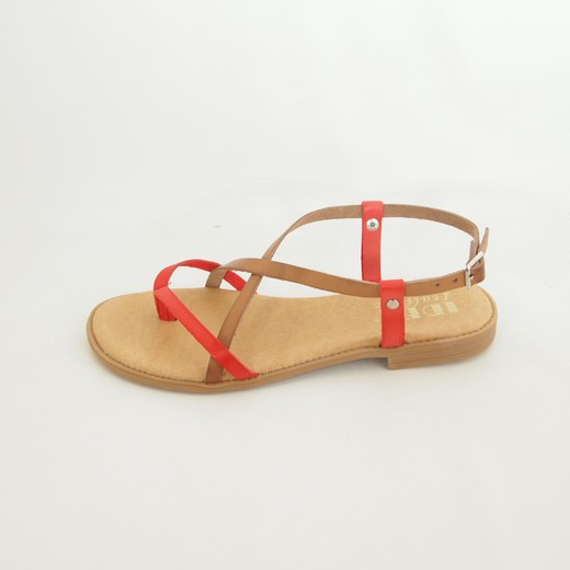 Sandalias Idee Italiane 21114 Rojo-Camel