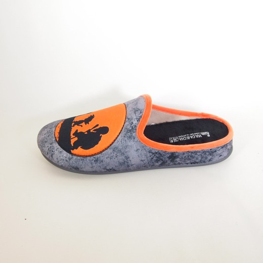 Zapatillas de casa Vulca-Bicha 1823 Gris y Naranja