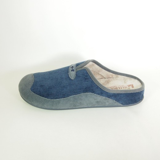 Zapatillas de casa Vulca-Bicha 4868 Azul y Gris