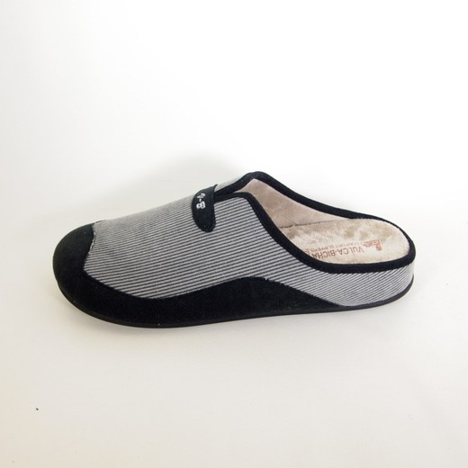 Zapatillas de casa Vulca-Bicha 4868 Gris y Negro