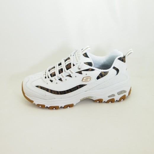 Zapatillas deportivas Skechers D'Lites Quick Leopard 13158 Blanco