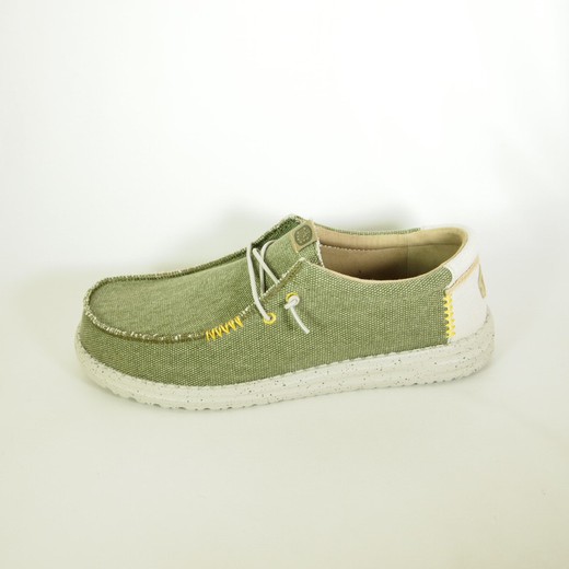 Zapatos Hey Dude 40952 Wally Coastline Yute Verde