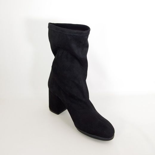 Botines en tejido elástico Negro
