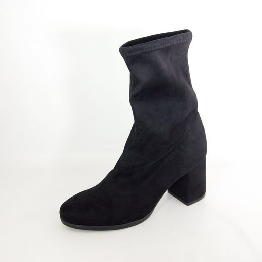 Botines en tejido elástico Negro