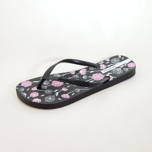 Chanclas Ipanema Happy 82722 Negro-Rosa