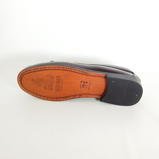 Mocasines de piel Barhuber 4005 para hombre en color burdeos