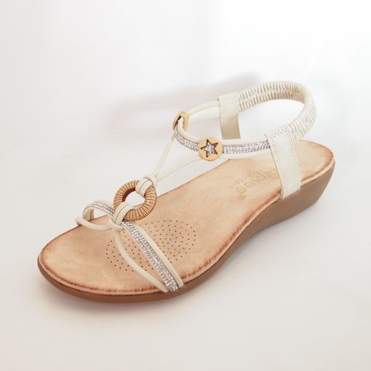Sandalia Amarpies ABZ30226 Beige