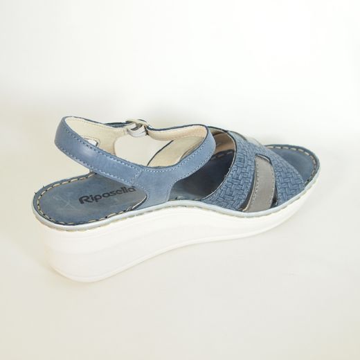 Sandalia con cuña  RIiposella 16351 Azul