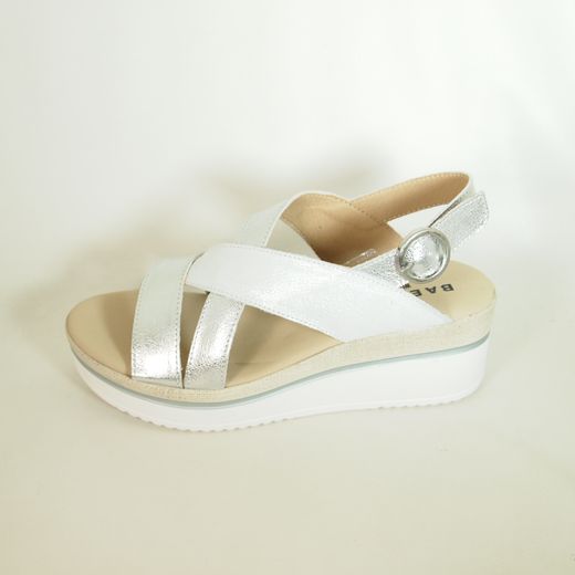 Sandalias Baerchi 80204 Blanco-Plata