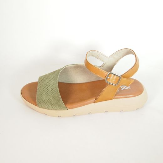 Sandalias Dorking by Fluchos Gandia D9464 Kaki-Cuero