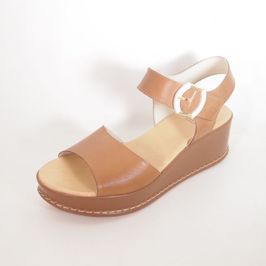 Sandalias Fluchos D9649 Windy Marrón Cuero