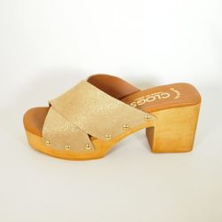 Sandalias Idee Italiane 1028C Tan Brillo