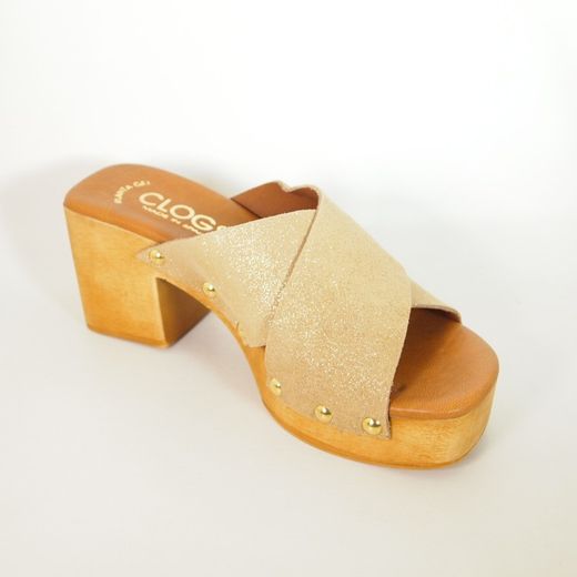 Sandalias Idee Italiane 1028C Tan Brillo