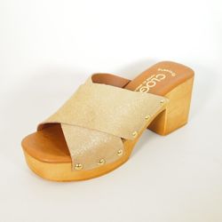 Sandalias Idee Italiane 1028C Tan Brillo