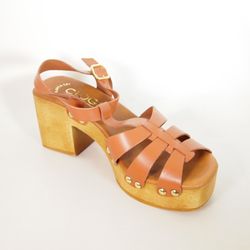 Sandalias Idee Italiane 1029C Marrón Cuero
