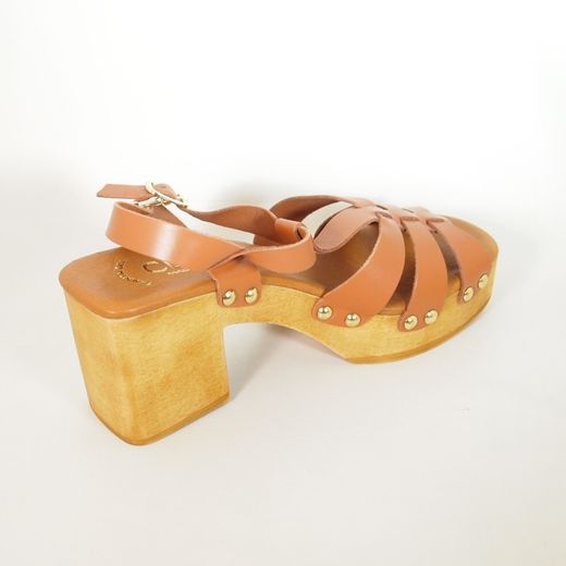 Sandalias Idee Italiane 1029C Marrón Cuero