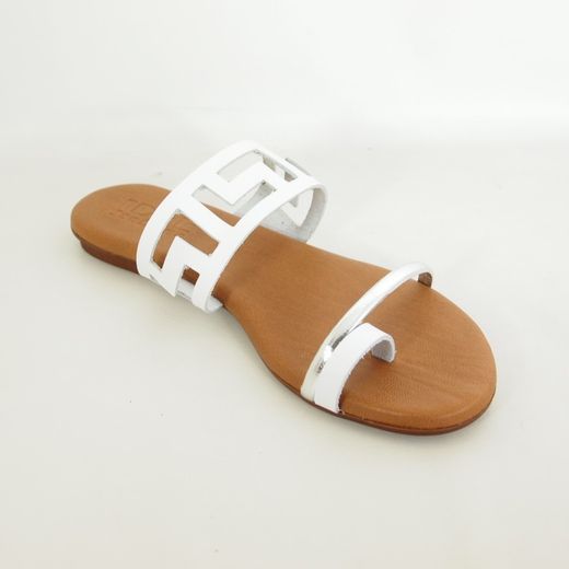 Sandalias Idee Italiane 6832 Blanco-Plata