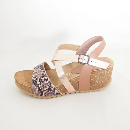 Sandalias Idee Italiane 70118 Serpiente Rosa