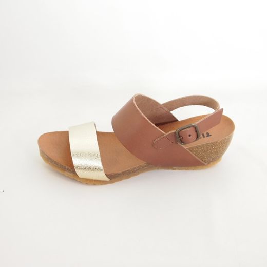 Sandalias Idee Italiane 706 Oro-Cuero