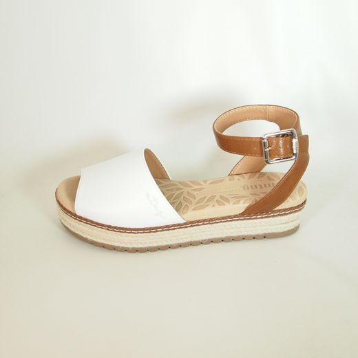 Sandalias Mustang Mtng 59617 Blanco-Cuero