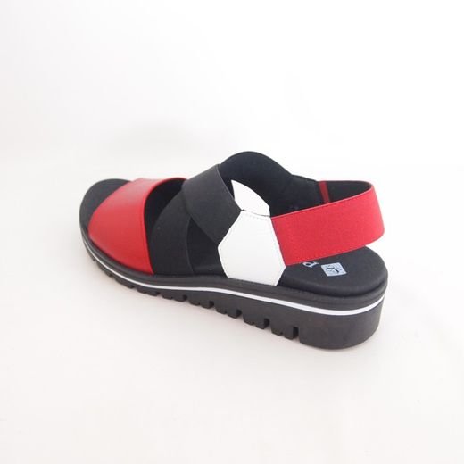 Sandalias Piesanto 220787 Rojo-Blanco-Negro