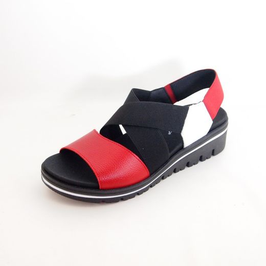 Sandalias Piesanto 220787 Rojo-Blanco-Negro