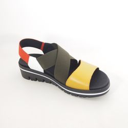 Sandalias Piesanto 230787 Curry-Blanco
