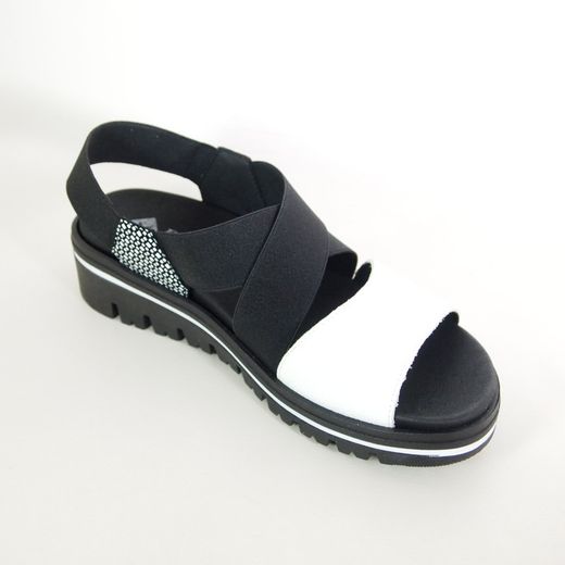 Sandalias Piesanto 240787 Blanco y Negro