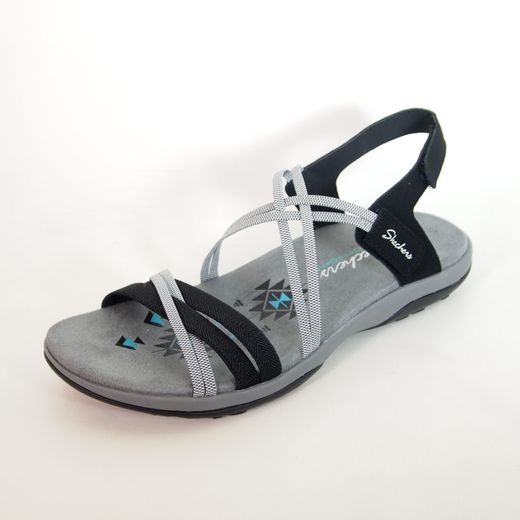Sandalias Skechers 163112 Reggea Slim Takes Two Gris-Negro