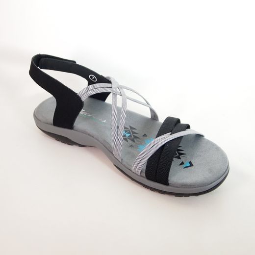 Sandalias Skechers 163112 Reggea Slim Takes Two Gris-Negro