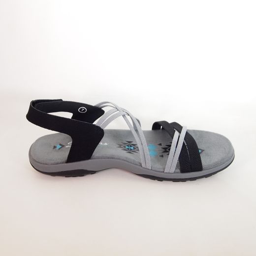 Sandalias Skechers 163112 Reggea Slim Takes Two Gris-Negro