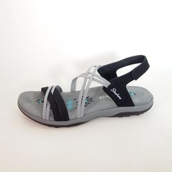 Sandalias Skechers 163112 Reggea Slim Takes Two Gris-Negro