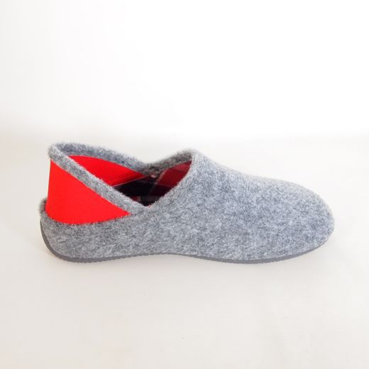 Zapatilla casa garzón 15651-279 gris-rojo