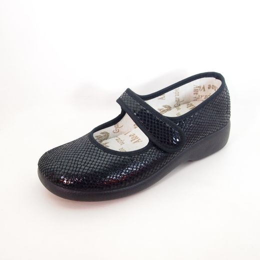 Zapatillas ancho especial Garzón 3065-168 Negro