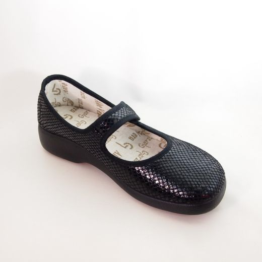 Zapatillas ancho especial Garzón 3065-168 Negro