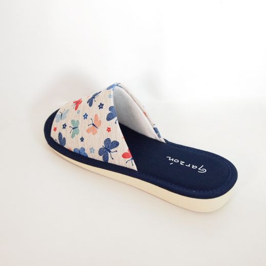 Zapatillas de casa estampadas Garzón P400-207 Marino