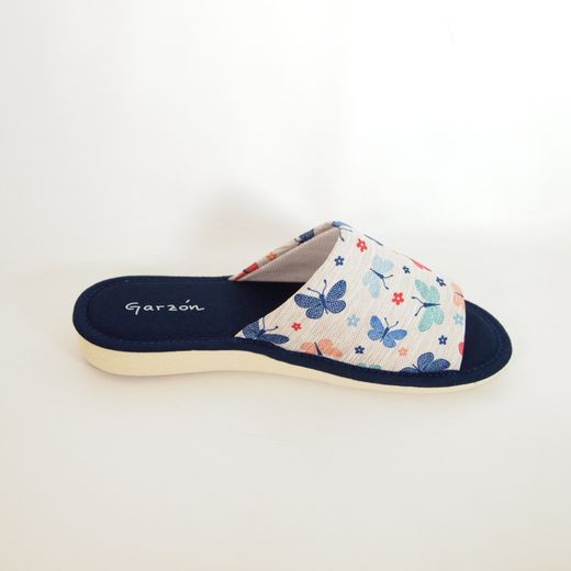 Zapatillas de casa estampadas Garzón P400-207 Marino