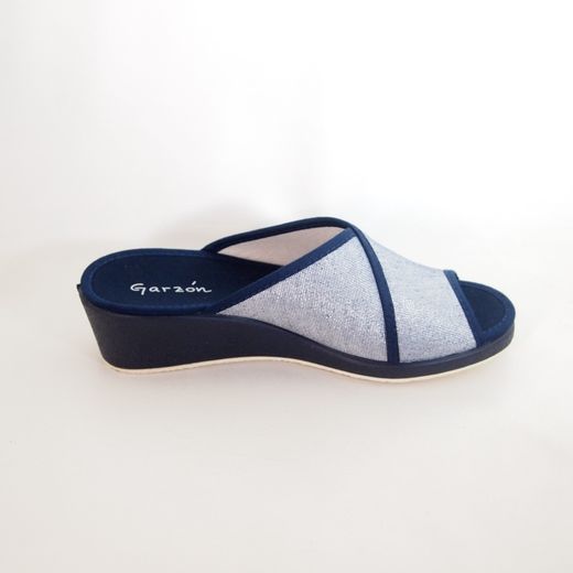 Zapatillas de casa Garzón 736-144 Azul Marino