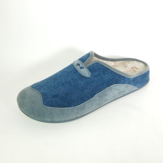 Zapatillas de casa Vulca-Bicha 4868 Azul y Gris