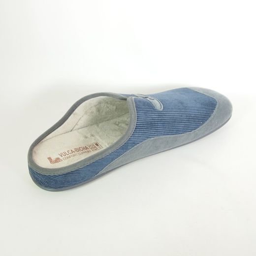 Zapatillas de casa Vulca-Bicha 4868 Azul y Gris