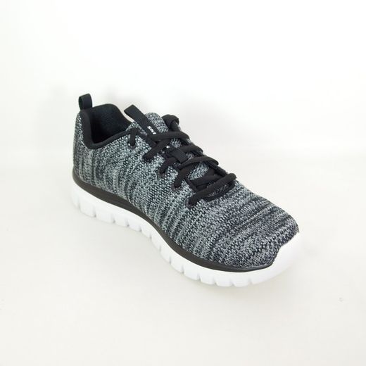 Zapatillas deportivas Skechers 12614 Graceful Twisted Fortune Negro-Blanco