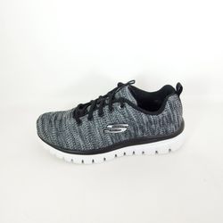 Zapatillas deportivas Skechers 12614 Graceful Twisted Fortune Negro-Blanco