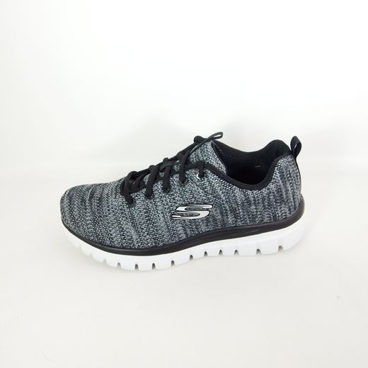 Zapatillas deportivas Skechers 12614 Graceful Twisted Fortune Negro-Blanco