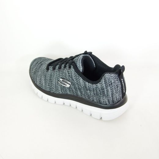 Zapatillas deportivas Skechers 12614 Graceful Twisted Fortune Negro-Blanco