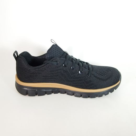 Zapatillas deportivas Skechers 12615 Graceful Get Connected Negro y Oro