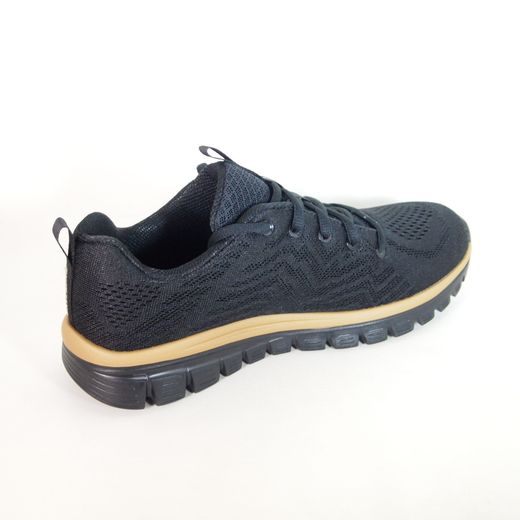 Zapatillas deportivas Skechers 12615 Graceful Get Connected Negro y Oro