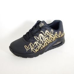 Zapatillas deportivas Skechers 17795BK Uno Golden Heart Negro