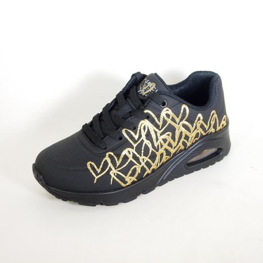 Zapatillas deportivas Skechers 17795BK Uno Golden Heart Negro