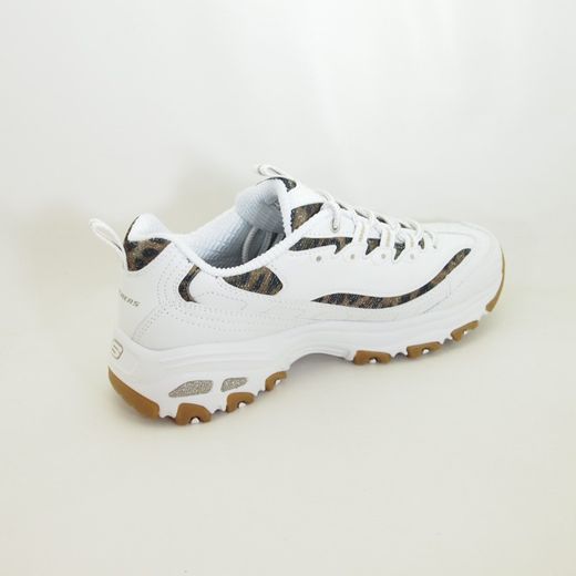 Zapatillas deportivas Skechers D'Lites Quick Leopard 13158 Blanco