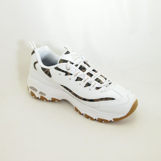 Zapatillas deportivas Skechers D'Lites Quick Leopard 13158 Blanco